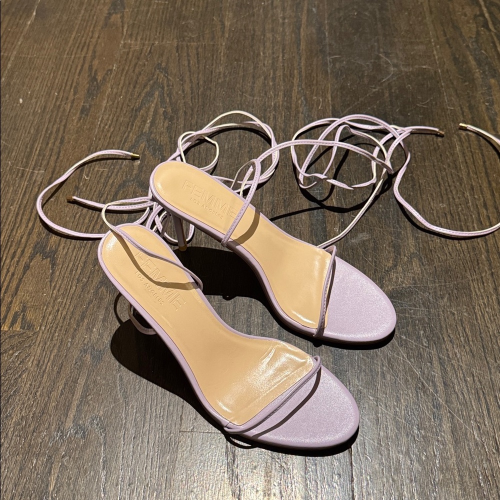 Femme la Lilac Strappy Sandals
